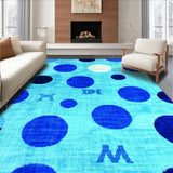 Ultra Soft Area Rug, Non Slip, Stain Resistant, Washable Area Rugs for Living Room, Bedroom, Charming Educational Blue Rug(Blue)