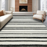 Ultra Soft Area Rug, Non Slip, Stain Resistant, Washable Area Rugs for Living Room, Bedroom, Modern Geometric Outdoor Carpet(Black)