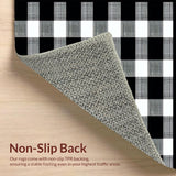 Rustic Black and White Plaid(Black)