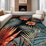 Ultra Soft Area Rug, Non Slip, Stain Resistant, Washable Area Rugs for Living Room, Bedroom, Elegant Vintage Floral Fusion(Red)