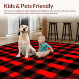 Chic Layered Plaid Decoration(Red)