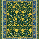 Bathroom Area with Floral Leaf Design(Green)