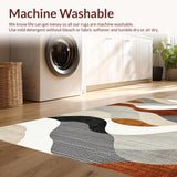 Ultra Soft Area Rug, Non Slip, Stain Resistant, Washable Area Rugs for Living Room, Bedroom, Elegant Subtle Gradient Waves(Beige)