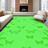 Ultra Soft Area Rug, Non Slip, Stain Resistant, Washable Area Rugs for Living Room, Bedroom, Vibrant Insect-Themed Aesthetic(Green)