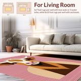 Ultra Soft Area Rug, Non Slip, Stain Resistant, Washable Area Rugs for Living Room, Bedroom, Contemporary Cute Animal Theme(Brown)