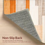 Contemporary Fall Area Beige & Orange Geometric(Beige)