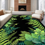 Ultra Soft Area Rug, Non Slip, Stain Resistant, Washable Area Rugs for Living Room, Bedroom, Chic Minimalist Insect Print(Green)