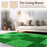 Ultra Soft Area Rug, Non Slip, Stain Resistant, Washable Area Rugs for Living Room, Bedroom, Cozy Green Shag Rug for Teen Bedroom(Green)