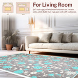 Ultra Soft Area Rug, Non Slip, Stain Resistant, Washable Area Rugs for Living Room, Bedroom, Contemporary Gray Kitchen High Traffic Area Carpet(Gray)