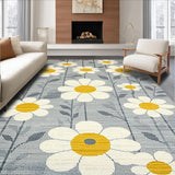 Ultra Soft Area Rug, Non Slip, Stain Resistant, Washable Area Rugs for Living Room, Bedroom, Chic Grey Floral Aesthetic(Gray)