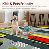 Ultra Soft Area Rug, Non Slip, Stain Resistant, Washable Area Rugs for Living Room, Bedroom, Vibrant Urban Traffic Theme Rug(Gray)