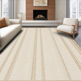 Ultra Soft Area Rug, Non Slip, Stain Resistant, Washable Area Rugs for Living Room, Bedroom, Warm Beige Tones in Wave Design(Beige)