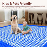 Vibrant Seasonal Checkerboard Look(Blue)