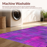 Ultra Soft Area Rug, Non Slip, Stain Resistant, Washable Area Rugs for Living Room, Bedroom, Chic Cozy Textured Harmony(Purple)