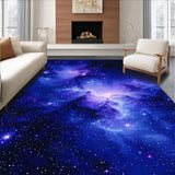Ultra Soft Area Rug, Non Slip, Stain Resistant, Washable Area Rugs for Living Room, Bedroom, Mystical Space-Inspired Artistic Touch(Blue)