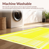 Ultra Soft Area Rug, Non Slip, Stain Resistant, Washable Area Rugs for Living Room, Bedroom, Delightful Bunny Haven Area with Dotted Design(Yellow)