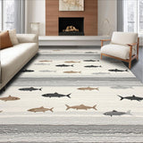 Chic Textured Coastal Scene Design(Gray)