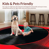 Ultra Soft Area Rug, Non Slip, Stain Resistant, Washable Area Rugs for Living Room, Bedroom, Sleek Abstract Soundtrack Inspiration(Black)
