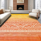 Ultra Soft Area Rug, Non Slip, Stain Resistant, Washable Area Rugs for Living Room, Bedroom, Modern Freeform Color Blend Style(Orange)