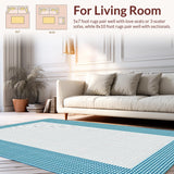 Ivory Abstract Patterned Delight(Blue)