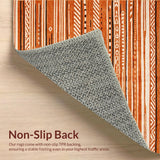 Ultra Soft Area Rug, Non Slip, Stain Resistant, Washable Area Rugs for Living Room, Bedroom, Vibrant Rustic Shag Appeal(Orange)