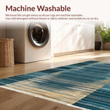 Ultra Soft Area Rug, Non Slip, Stain Resistant, Washable Area Rugs for Living Room, Bedroom, Ombre Spectrum Area Rug(Blue)