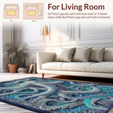 Ultra Soft Area Rug, Non Slip, Stain Resistant, Washable Area Rugs for Living Room, Bedroom, Stylish Tentacles Area Rug with Modern Octopus Design for Home Accents(Gray)