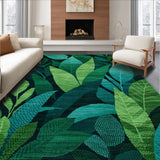 Ultra Soft Area Rug, Non Slip, Stain Resistant, Washable Area Rugs for Living Room, Bedroom, Modern Abstract Green Tones Design(Green)