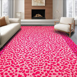 Ultra Soft Area Rug, Non Slip, Stain Resistant, Washable Area Rugs for Living Room, Bedroom, Bright Cheerful Wild Animal Design(Pink)