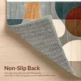 Ultra Soft Area Rug, Non Slip, Stain Resistant, Washable Area Rugs for Living Room, Bedroom, Modern Neutral Abstract Living Room Stain-Resistant Rug(Gray)
