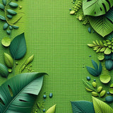Ultra Soft Area Rug, Non Slip, Stain Resistant, Washable Area Rugs for Living Room, Bedroom, 3D Leaf Shaggy Bath Mat with Non-Slip Absorbent Design(Green)