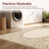Beige Circle Hand Woven Design(Beige)