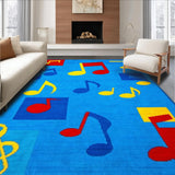 Ultra Soft Area Rug, Non Slip, Stain Resistant, Washable Area Rugs for Living Room, Bedroom, Whimsical Tune-Inspired Palette(Blue)