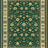 Ultra Soft Area Rug, Non Slip, Stain Resistant, Washable Area Rugs for Living Room, Bedroom, Beige Boho with Floral Motifs(Green)