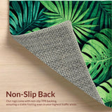 Ultra Soft Area Rug, Non Slip, Stain Resistant, Washable Area Rugs for Living Room, Bedroom, Monstera Leaf Bathroom Accent Rug Washable(Green)