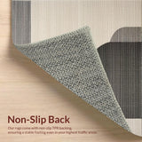 Ultra Soft Area Rug, Non Slip, Stain Resistant, Washable Area Rugs for Living Room, Bedroom, Inviting Cozy Tiled Composition(Gray)