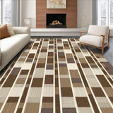 Ultra Soft Area Rug, Non Slip, Stain Resistant, Washable Area Rugs for Living Room, Bedroom, Stylish Cozy Neutral Geometric(Beige)