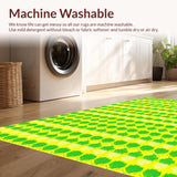 Ultra Soft Area Rug, Non Slip, Stain Resistant, Washable Area Rugs for Living Room, Bedroom, Bright Outdoor Garden Look(Yellow)