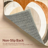 Natural Toned Round Area with Woven Boho Circle Motif and Earthy Accents(Beige)