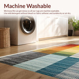 Ultra Soft Area Rug, Non Slip, Stain Resistant, Washable Area Rugs for Living Room, Bedroom, Chic Neutral Tasseled Aesthetic(Orange)