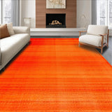 Ultra Soft Area Rug, Non Slip, Stain Resistant, Washable Area Rugs for Living Room, Bedroom, Contemporary Rich Orange Aesthetic(Orange)