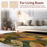 Ultra Soft Area Rug, Non Slip, Stain Resistant, Washable Area Rugs for Living Room, Bedroom, Striking Cute Geometric Arrangement(Brown)