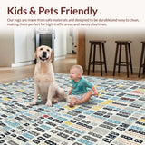 Ultra Soft Area Rug, Non Slip, Stain Resistant, Washable Area Rugs for Living Room, Bedroom, Contemporary Fun Quote Bathroom Piece(Blue)