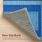 Ultra Soft Area Rug, Non Slip, Stain Resistant, Washable Area Rugs for Living Room, Bedroom, Rustic Weather-Resistant Charm(Blue)
