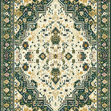 Ultra Soft Area Rug, Non Slip, Stain Resistant, Washable Area Rugs for Living Room, Bedroom, Lightweight Boho Area(Green)