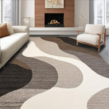 Ultra Soft Area Rug, Non Slip, Stain Resistant, Washable Area Rugs for Living Room, Bedroom, Sophisticated Neutral Abstract Aesthetic(Beige)