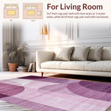 Ultra Soft Area Rug, Non Slip, Stain Resistant, Washable Area Rugs for Living Room, Bedroom, Luxe Mauve Bath Rug Set Piece Soft Chenille Area Rug(Purple)