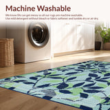 Whimsical Navy Floral Motif(Blue)