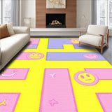 Ultra Soft Area Rug, Non Slip, Stain Resistant, Washable Area Rugs for Living Room, Bedroom, Joyful Creative Expression Theme(Yellow)