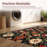 Delightful Low Pile Blooming Design(Black)